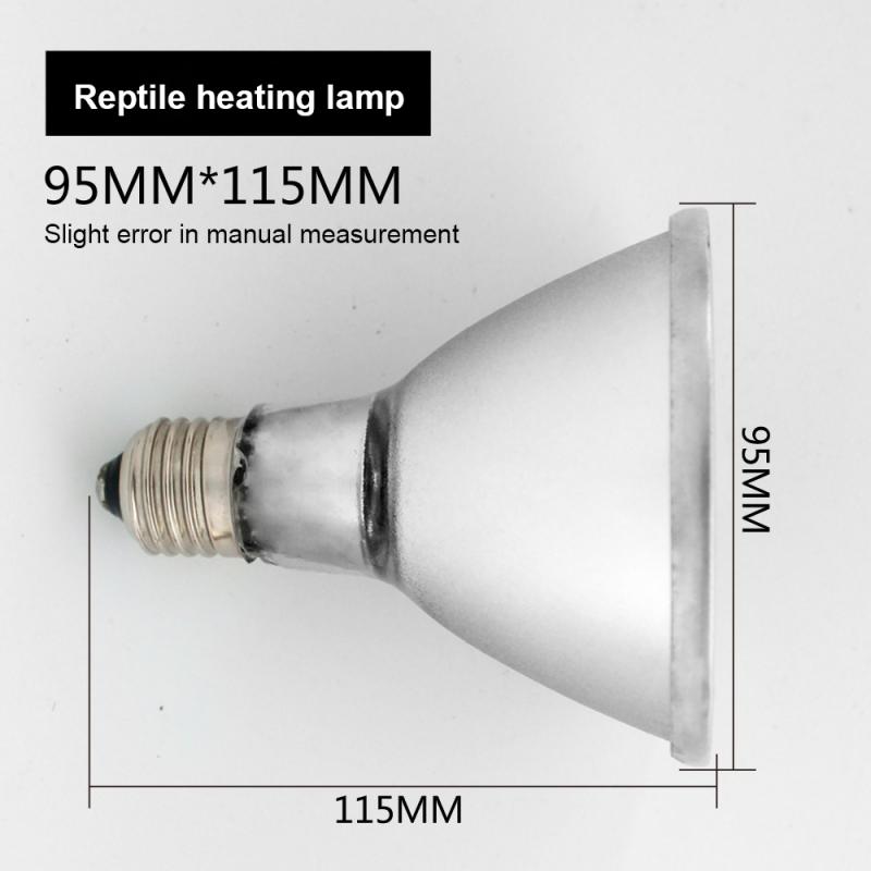 1PC rettile lampada di riscaldamento a infrarossi lontani terrario tartaruga lucertola camaleonte riscaldamento luce notturna habitat in ceramica forniture per animali domestici