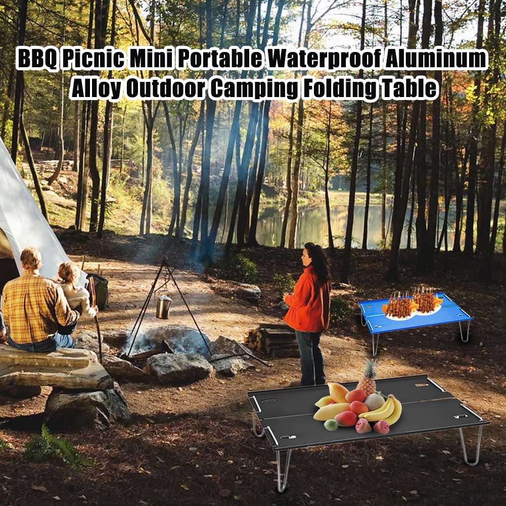 Hogar barbacoa acampar al aire libre Mini portátil senderismo aleación de aluminio Festival playa mesa plegable ultraligera cocinar multifunción