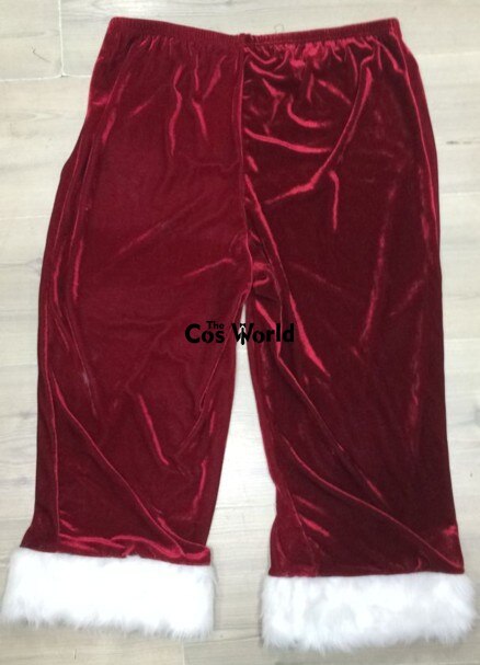 Mens Adult Santa Claus Father Christmas Costumes Festival Party Suit Xmas Uniform Outfit Cosplay Costumes Full Sets
