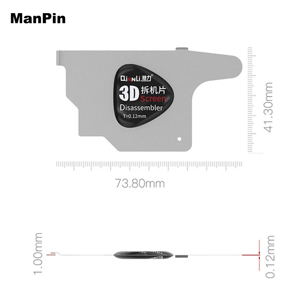 3D Metal Disassemble Card Mobile Phone Screen Open Tools LCD Bezel Glue Remove Glass Replace Multifunctional Separating Card