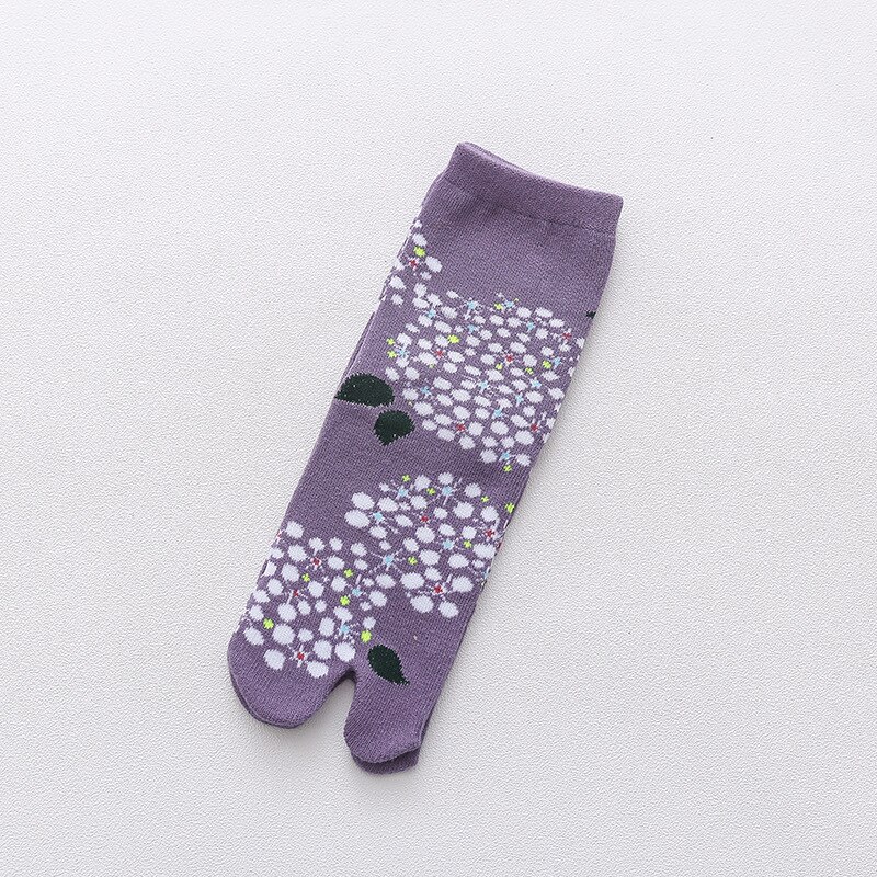 SamHeng Tabi Flip Flop Sokken voor Vrouwen 3 Paar Katoen Japanse Split Toe Sokken Kuitlengte Elastische Ruches Frilly Shinobu Cosplay Extra Sok, Wit, One size