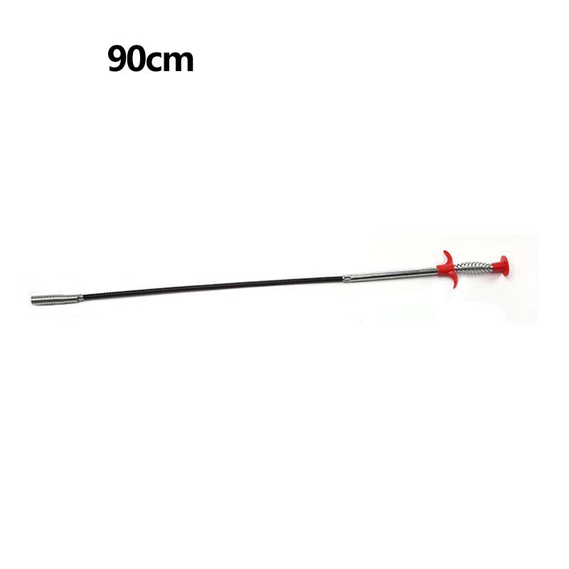 60/90/160cm Drain Snake Spring Pipe Dredging Tool Dredge Unblocker Drain Clog Tool for Kitchen Sink Sewer Cleaning Sink Tool: 90cm