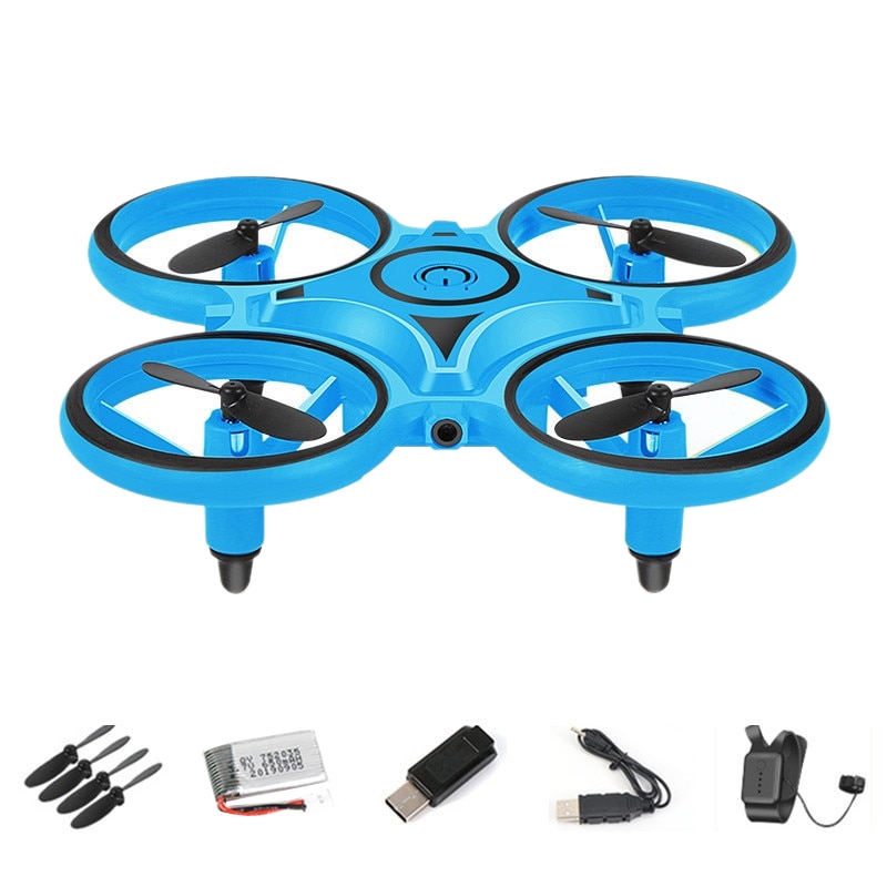 2.4G Gravity Sensor Infrared Induction Hand Watch Controlled Altitude Hold Drone,Blue: Default Title
