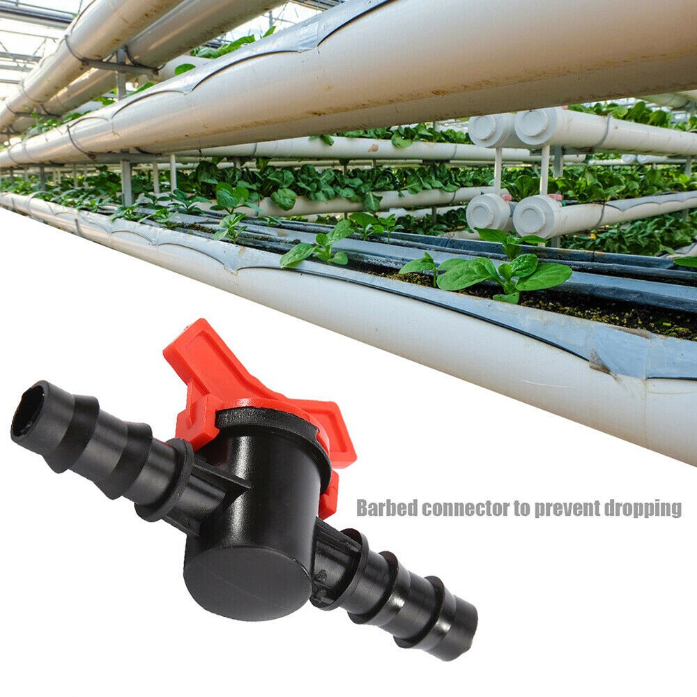 10PCS 16mm Hose Garden Irrigation Water Valve Plastic Barbed Waterstop Connector Plastic Barbed Water Stop Connector For Hose