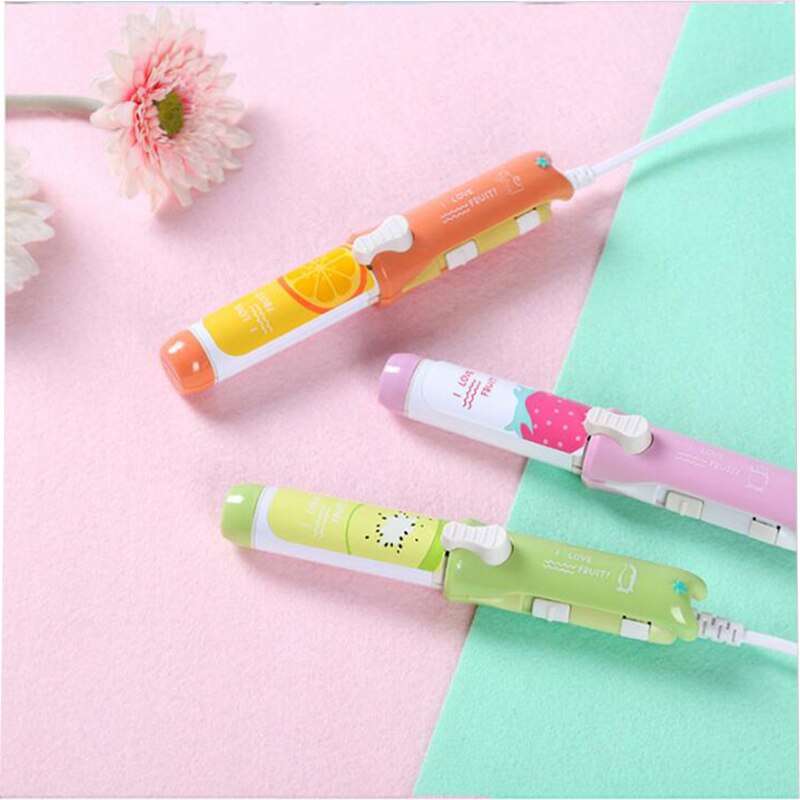 At 220V Electric Hair straightener Mini hair curling irons Travel hair tools Cute Candy Color Flat Iron