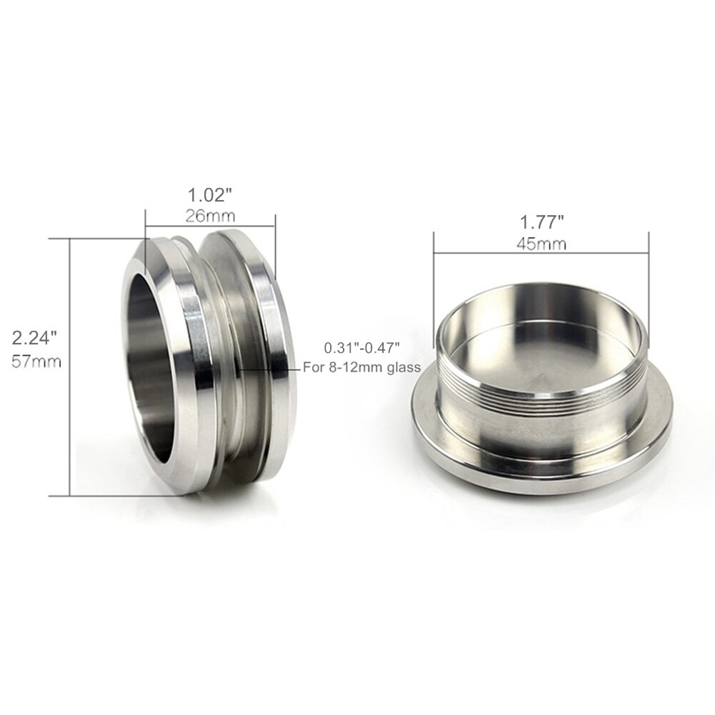 Stainless Steel Brushed Sliding Door Handle Bathroom Shower Glass Door Round Handle Pull Knob for 8-12mm Glass: HD02-57MM