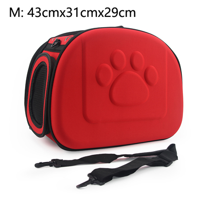 Hond Draagtas Draagbare Kat Handtas Opvouwbare Reizen Tas Huisdier Puppy Carrying Mesh Schouder Hond Bag S/M/L: red 43x31x29cm M