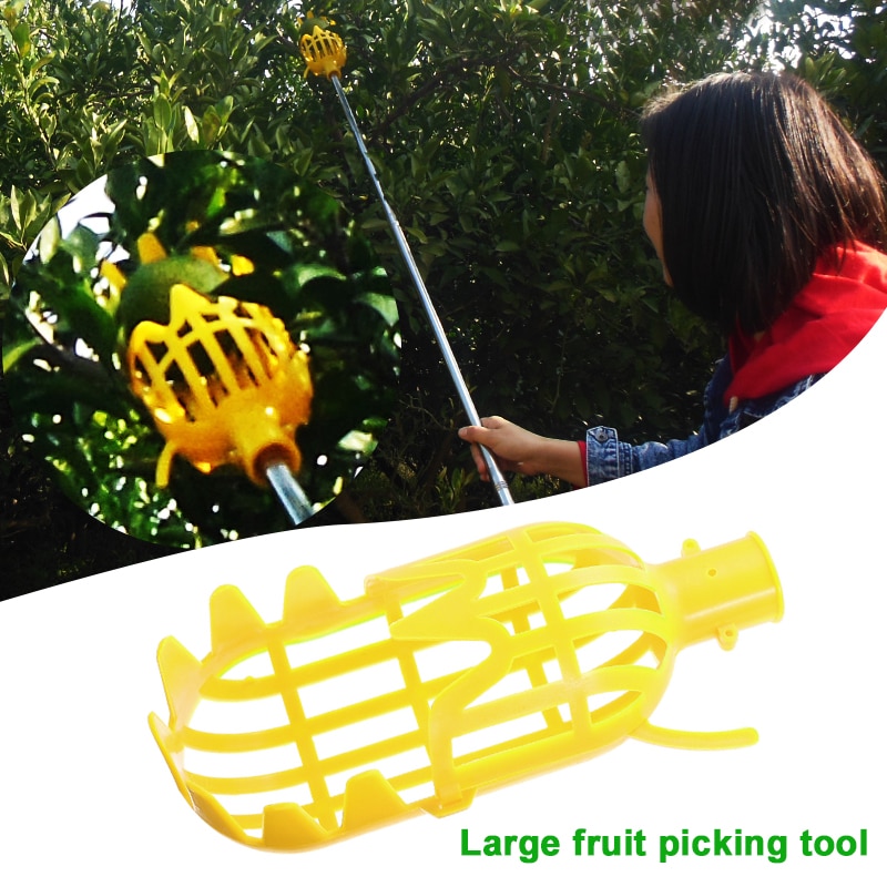26*10cm store frugtfangersamlere i plastgård havearbejde bærbare beskæringsværktøjer uden stangfrugtplukker