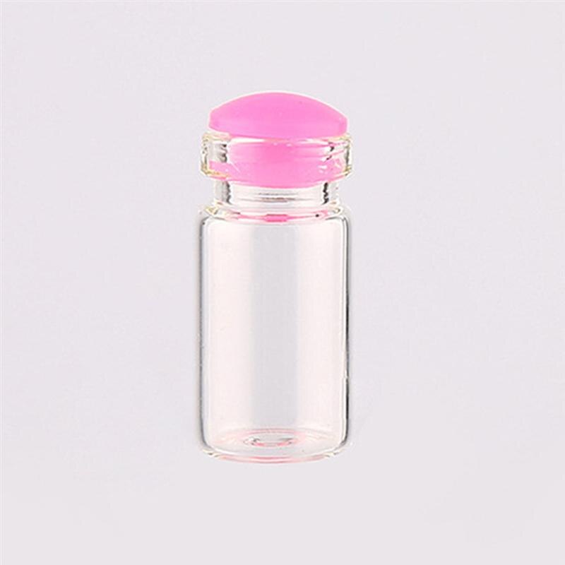 50 Uds 0,5 ml pequeños frascos de vidrio transparentes con tapón de silicona DIY botellas deseo mensaje bodas deseos favores