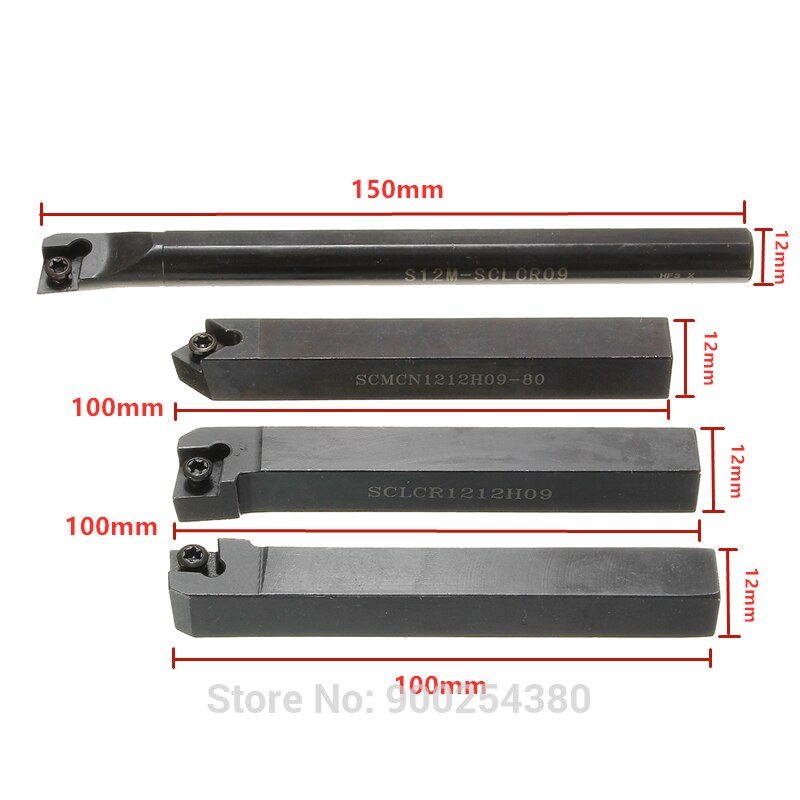 Turning Tools,S12M SCLCR09/SCLCR1212H09/SCLCL1212H09/SCMCN1212H09 Boring Bar Turning Tool Holder With 10pcs CCMT09T304 Inserts