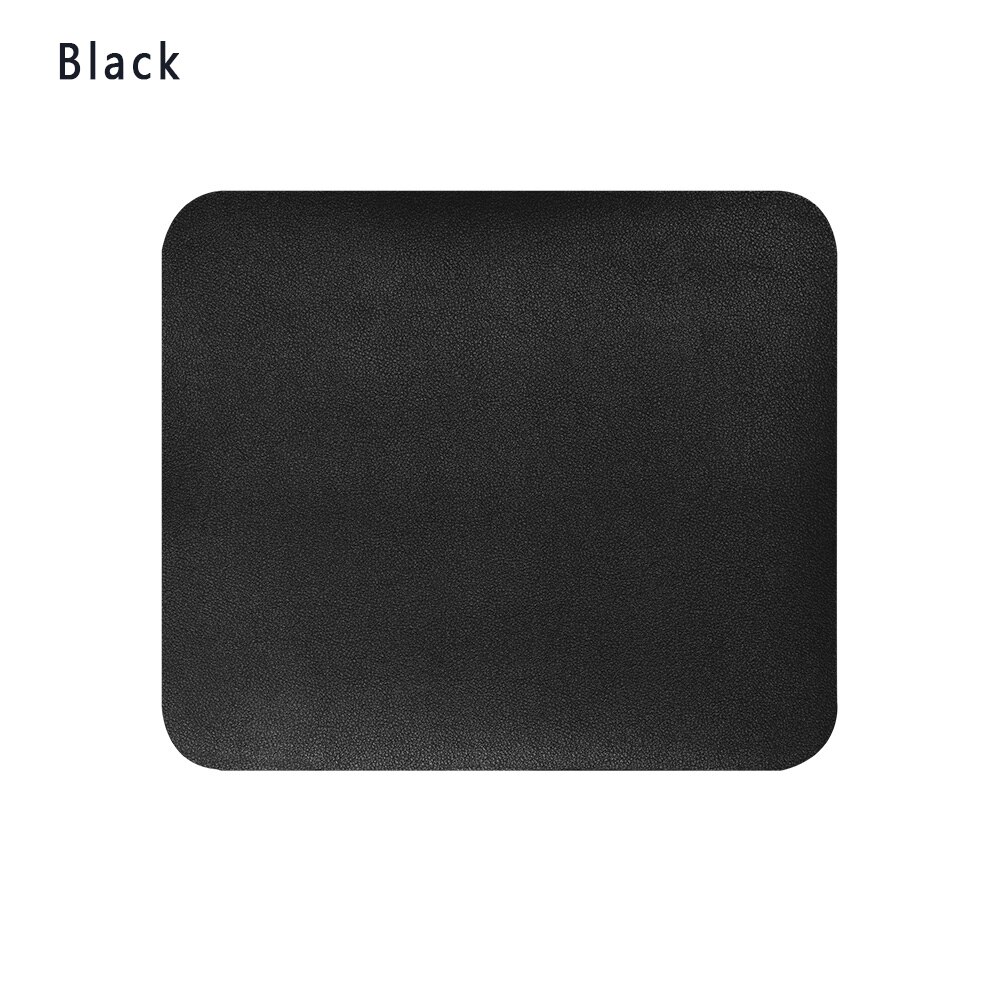 1PC Universal Colorful Leather Anti-slip Mouse Pad Comfortable Gaming Mice Mat Desk Cushion Computer Accessories 230 X 200 x 2mm: Black