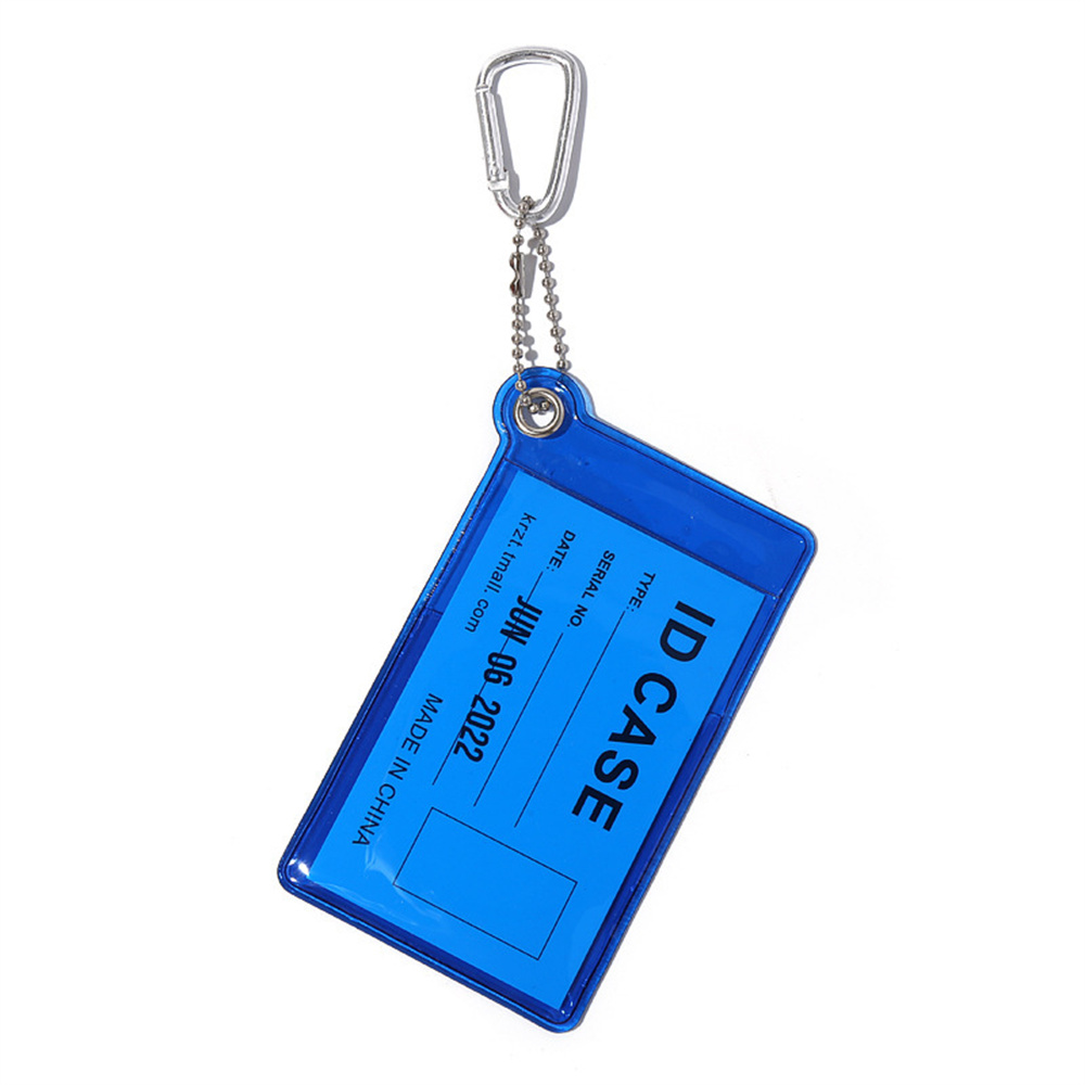 PVC Transparent ID IC Credit Card Holder Protector Case Clear Badge Holder Working Permit Sleeve Cover for Students Workers: Red