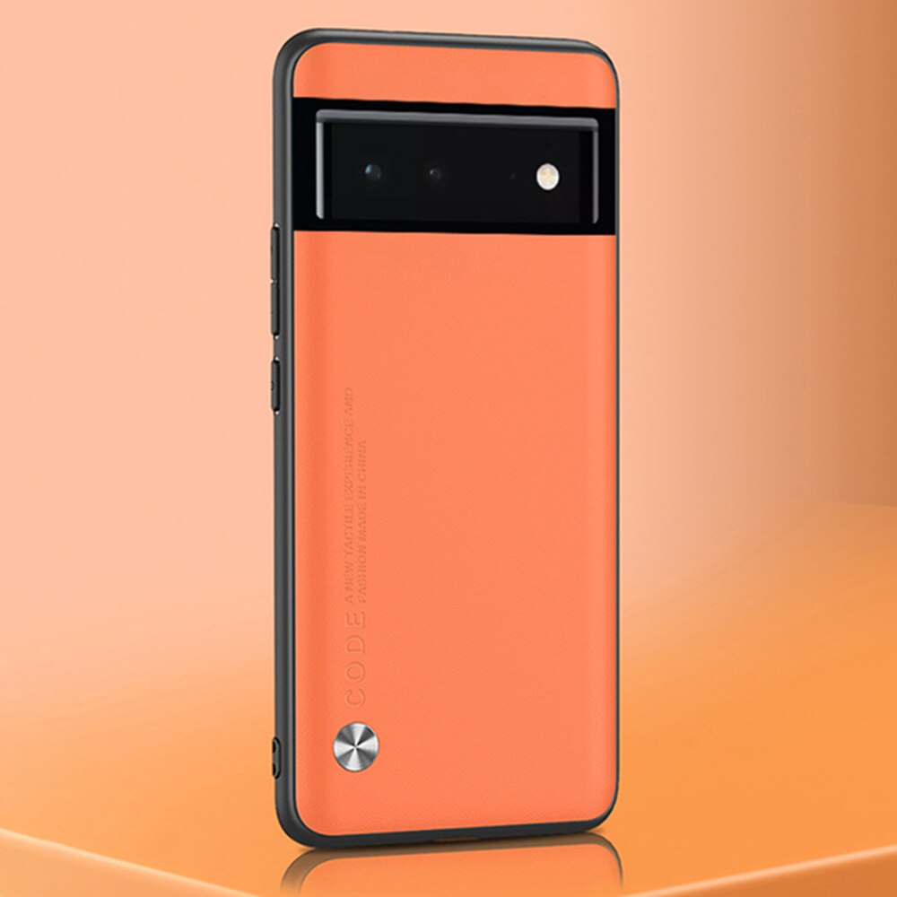 For Google Pixel 6 Pro Soft Bumper Shockproof Anti Fall Shell Cover For Pixel6 Pixel6Pro Plain Leather Slim Protector Case Couqe