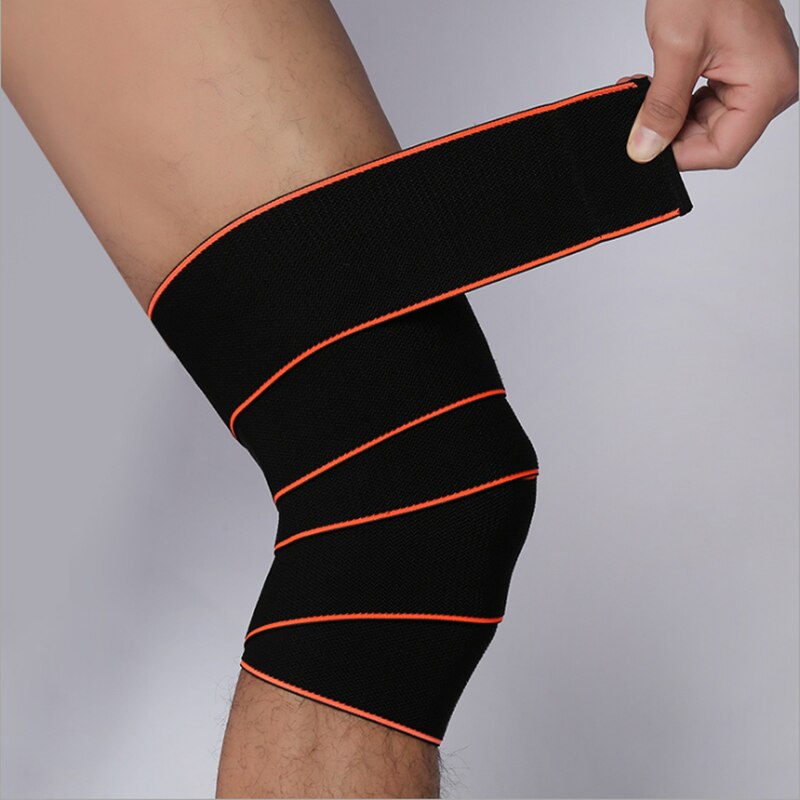 CHAO BA Neue 1PCS 182*8CM Fitness Gewichtheben Bein Knie Kompression Riemen Wraps Elastische Bandagen Poverlifting Kniebeugen ausbildung
