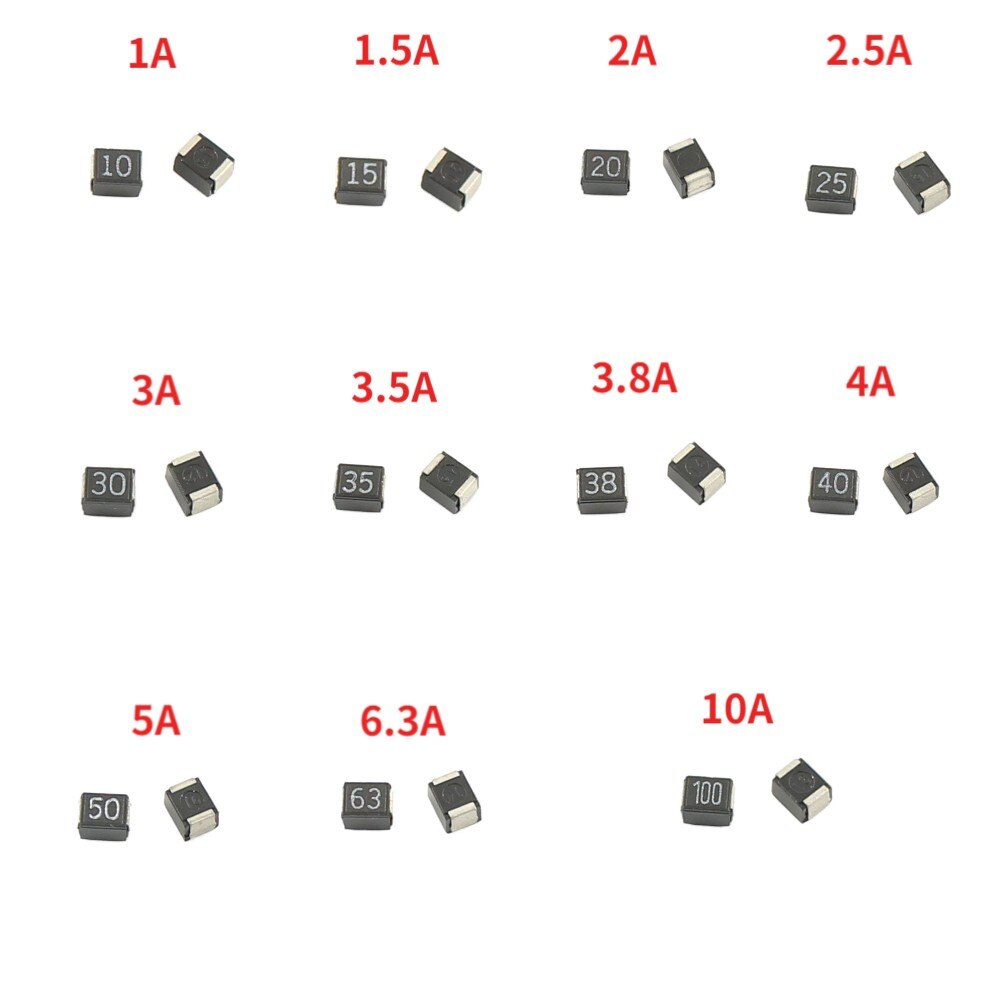 100Pcs Micro Chip Zekering CCP2E Smd Smt 1210 1A 1.5A 2A 2.5A 3A 3.5A 3.8A 4A 5A 6.3A 10A 72V Koa 10/15/20/25/30/35/38/40/50/63/100