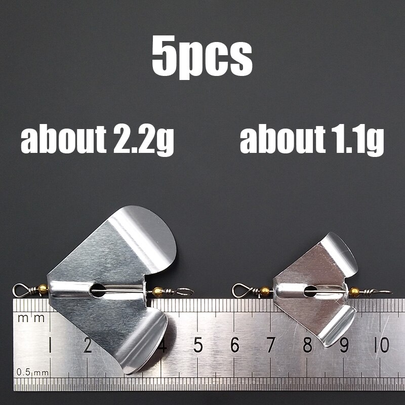 Lunker elica a lama rotante 5 pezzi accessori materiale fai da te pesca a traina pesca a mosca esche rigide filatore esche cucchiaio wobblers