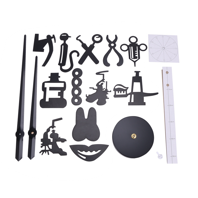 Dentista orologio da parete gigante fai-da-te orologio da parete fuori misura specchio ad fa grande dentista decorazioni per ufficio dentista regalo arte R: nero