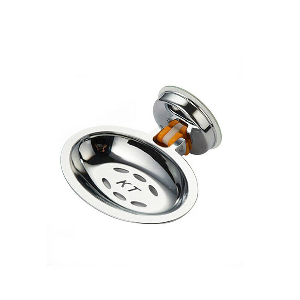 square/round Soap Dish Wall Mounted No Drilling Soap Strong Suction Soap Box Holder Tray for Bathroom Shower Supplies: Round