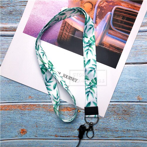 10 pz/lotto Piccole Foglie Fresche Neck Strap Portachiavi per le chiavi della Carta di IDENTIFICAZIONE Palestra Cinghie e laccetti per cellulari e smartphone USB badge Holder FAI DA TE Caduta Del Telefono corda: A04 10pcs