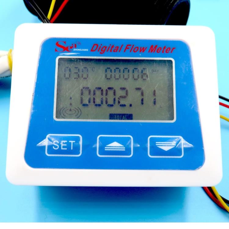 Digitale Lcd Display Water Flow Sensor Flowmeter Totameter Temperatuur Time Record Met G1/2 Flow Sensor