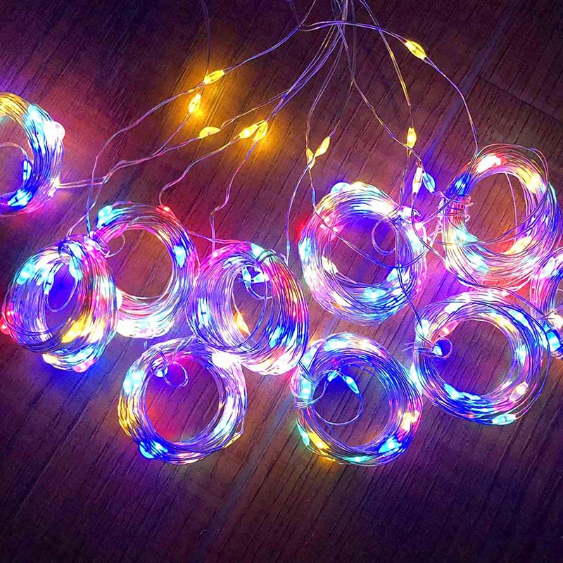 Festoon curtain garland for window with remote control Led fairy lights girls room bedroom Christmas year's eve decorations: Multicolor
