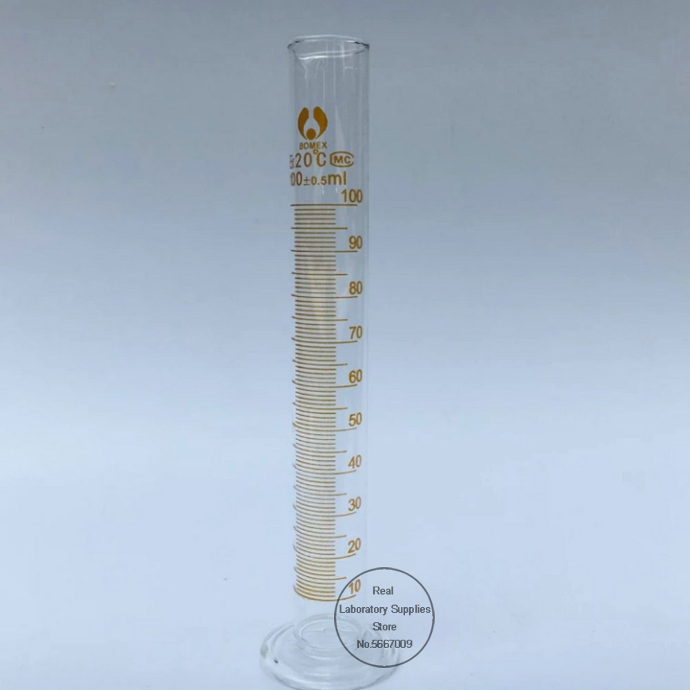 Laboratory Scaled Measuring cylinder 5ml 10ml 25ml 50ml 100ml High borosilicate 3.3 Glass Measurement Container Lab Supplies