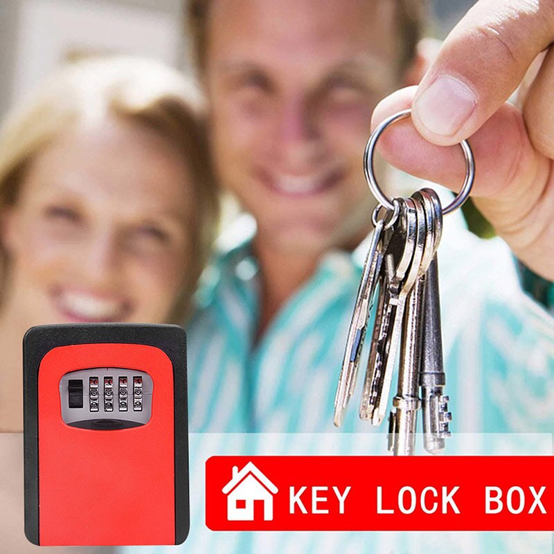 Coffre-fort mural antivol pour clés d'extérieur, avec mot de passe, boîte de rangement  nc99
