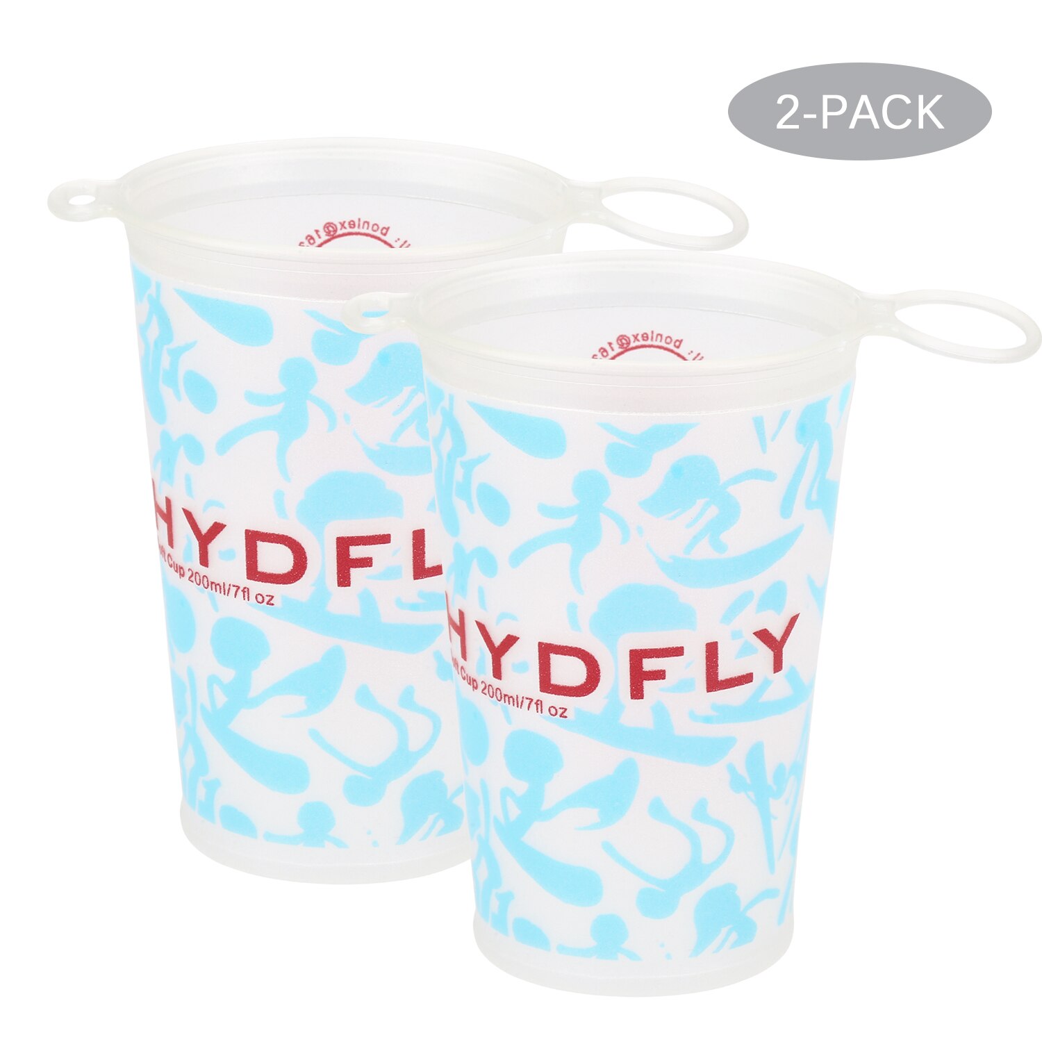 2 sztuk 200ml składany miękka woda kubek składany sportowe butelki wody na zewnątrz Puchar sport kolarstwo kemping piesze wycieczki robić biegania: biały