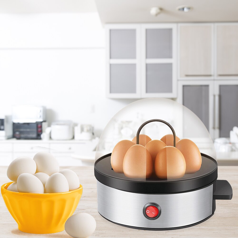 EU Plug Electric Egg Cooker Auto Shut Off Egg Steamer Boiler Maker 7 Eggs Multifunctional Breakfast Making Machine Household#38