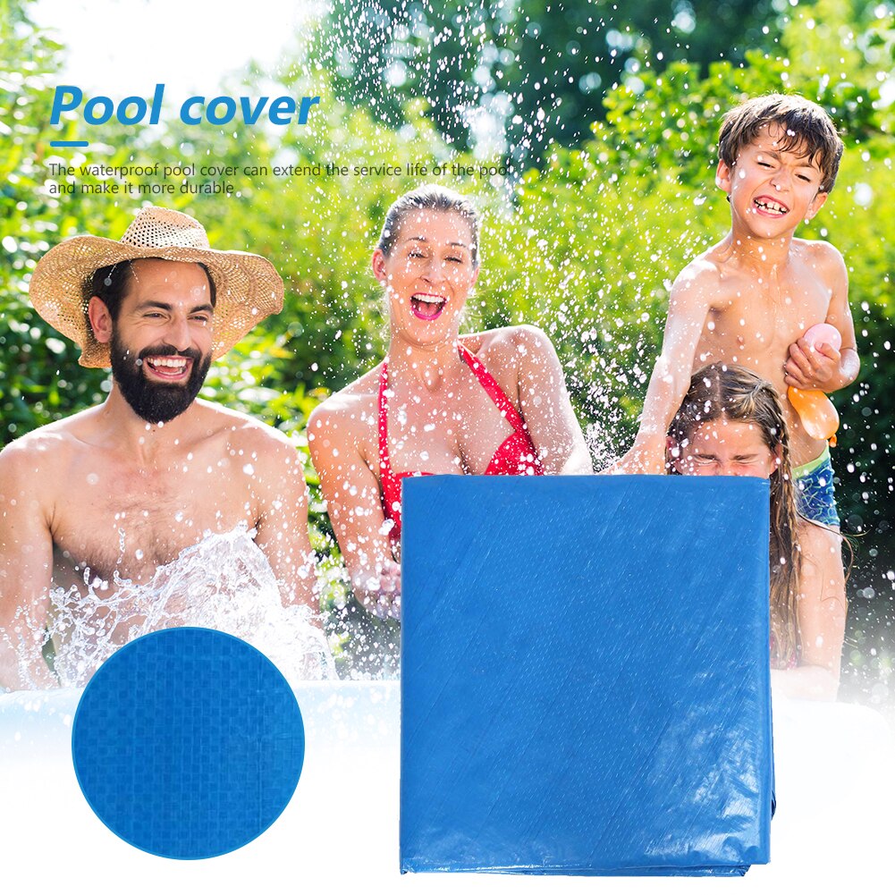 Round Swimming Paddling Pool Cover 244/305/366cm Swim Pool UV-resistant Waterproof Dustproof Cover Tub Protector