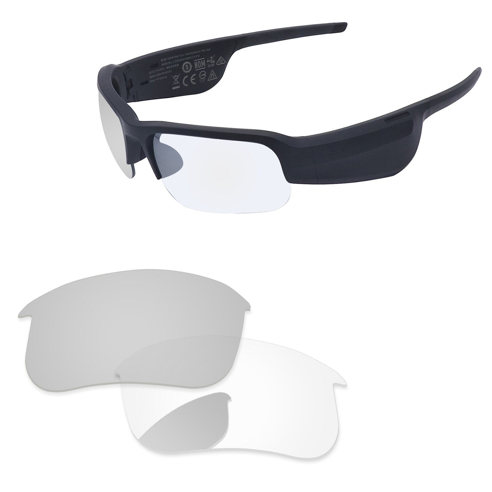 Alphax Replacement Lenses for Bose Tempo Sunglasses Polarized - Multiple Options: Eclipse Photochromic