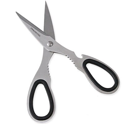 18.5 cm (7.3 '') multifonctionnel en acier inoxydable volaille cuisine ciseaux casse-noisette ouvre-bouteille os Cutter cuisinier outil coupe cisaillement