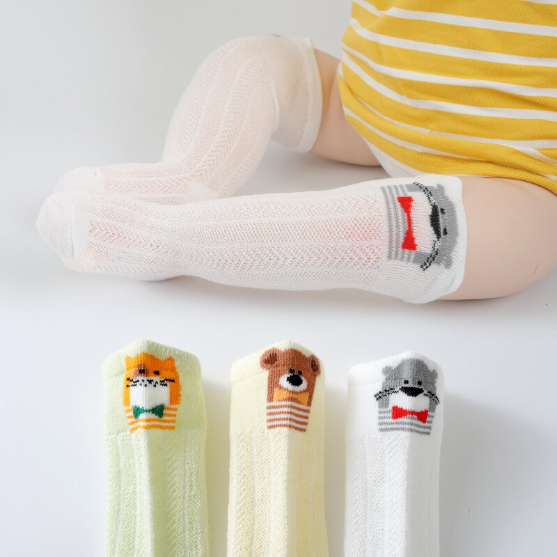 Chaussettes d'été en maille, 3 paires/lot, pour bébés filles, chaussettes en maille, animaux, moustiquaire, Long Tube, pour enfants 0-3 ans: Style A / 0-1Y