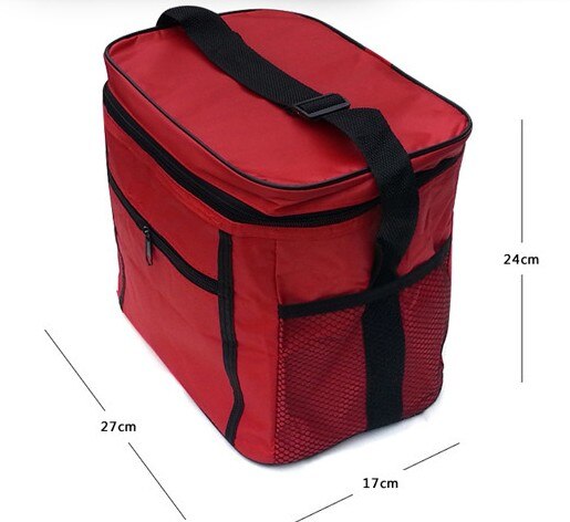 Stor tykkere foldende frisk holder køletaske madpakke til mad frugt skaldyr bøf isolering termisk pose isolering ispose: Rød