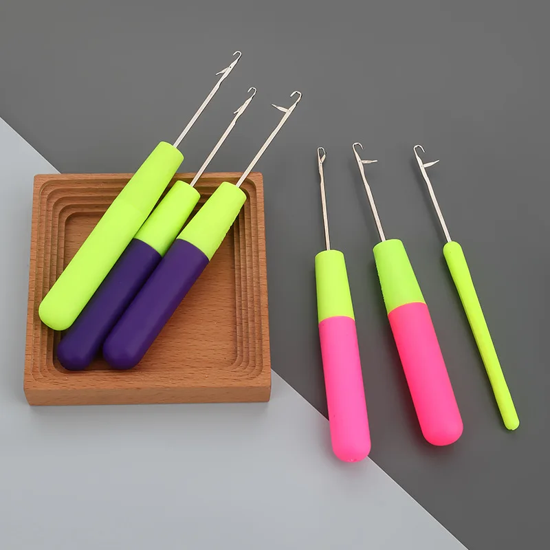 1pc plastiklåsekroge hæklenåle dreadlocks strikkehår extensions stylingværktøj til fletning vævning paryk håndværkstilbehør