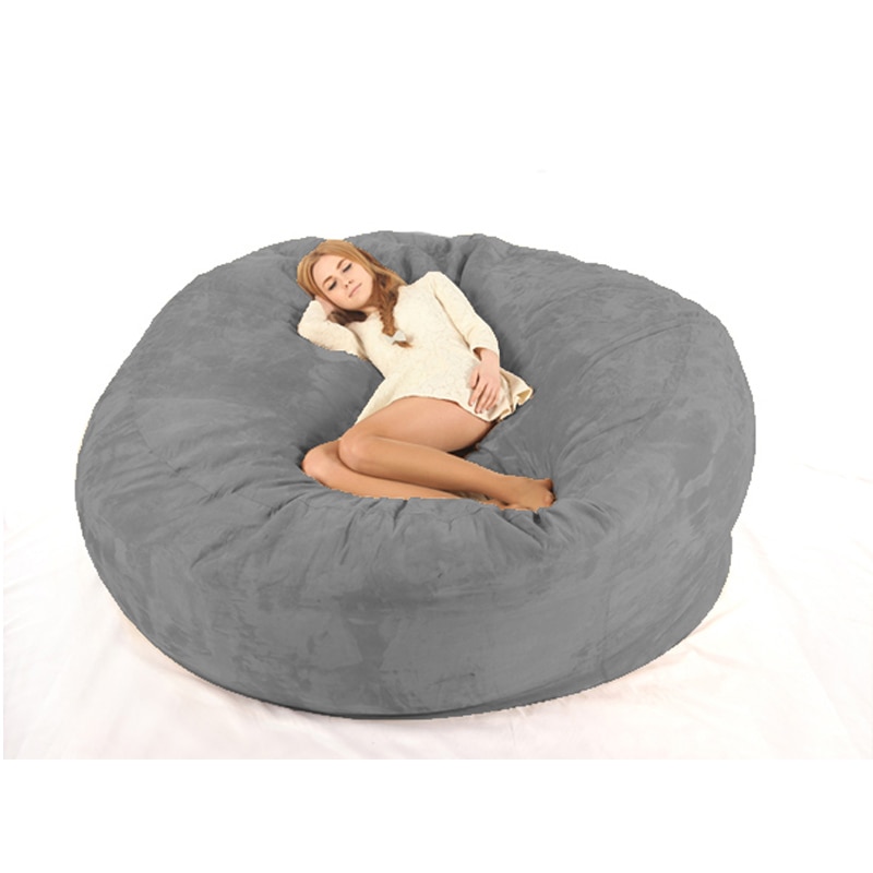 Saco de microgamuza de 7 pies para cama, sofá perezoso, para dormitorio y sala de estar