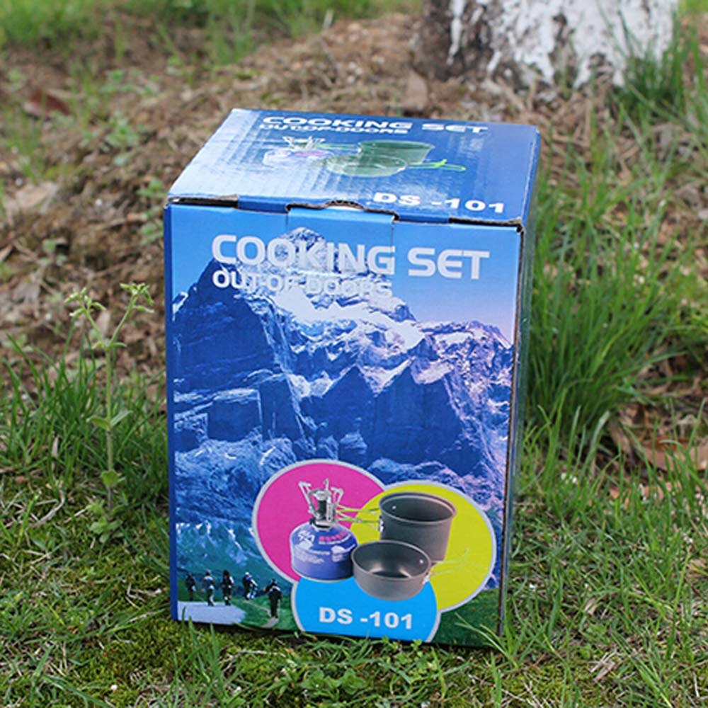 Pot Kom Draagbare Outdoor Camping Wandelen Koken Set Kookgerei Draagbare Outdoor Camp Tool Picknick Wandelen Gebruiksvoorwerpen