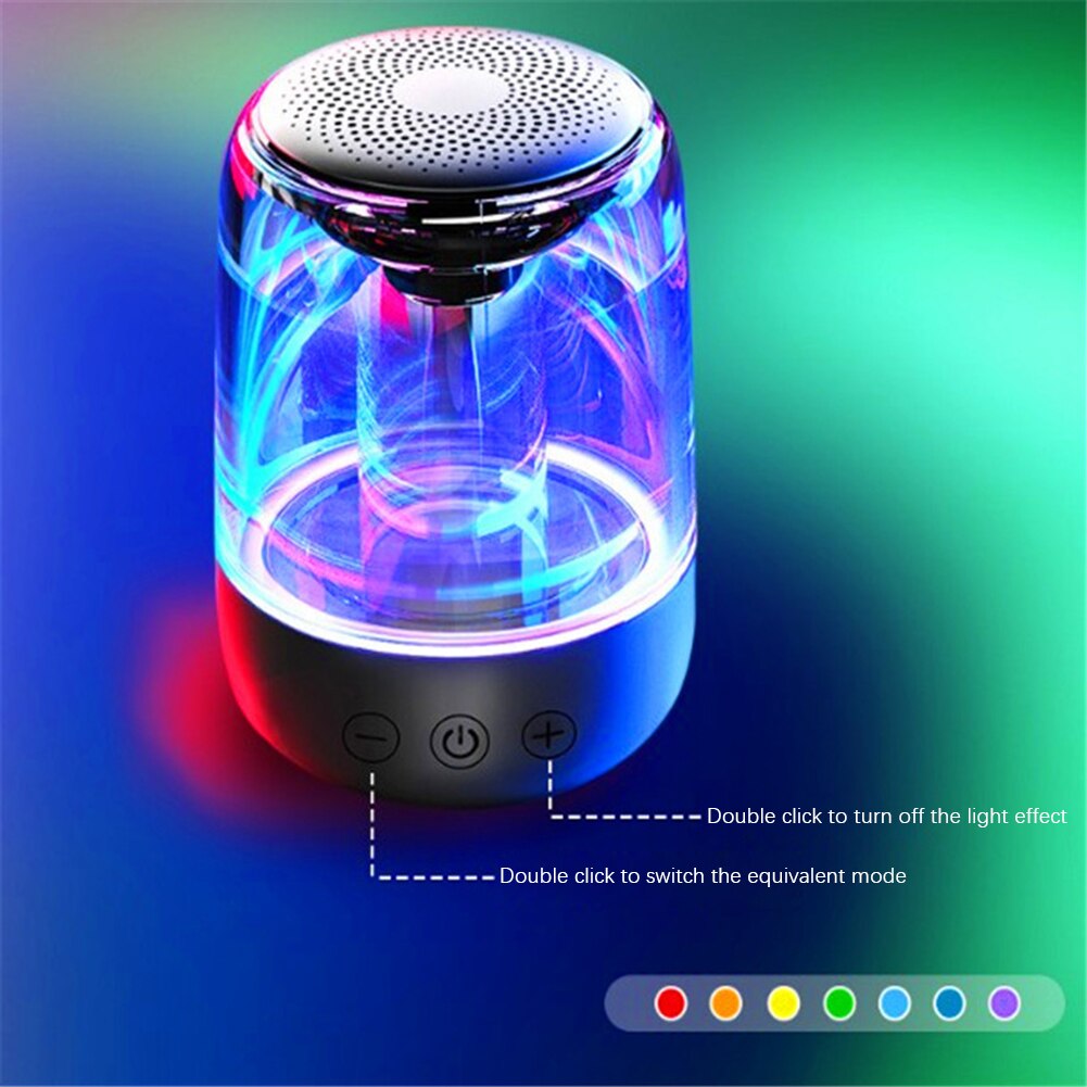 3W Zware Bas Draagbare Kristal Bluetooth Auto Speaker Ingebouwde HD Mic Waterdichte Auto Speaker Gratis Best Selling