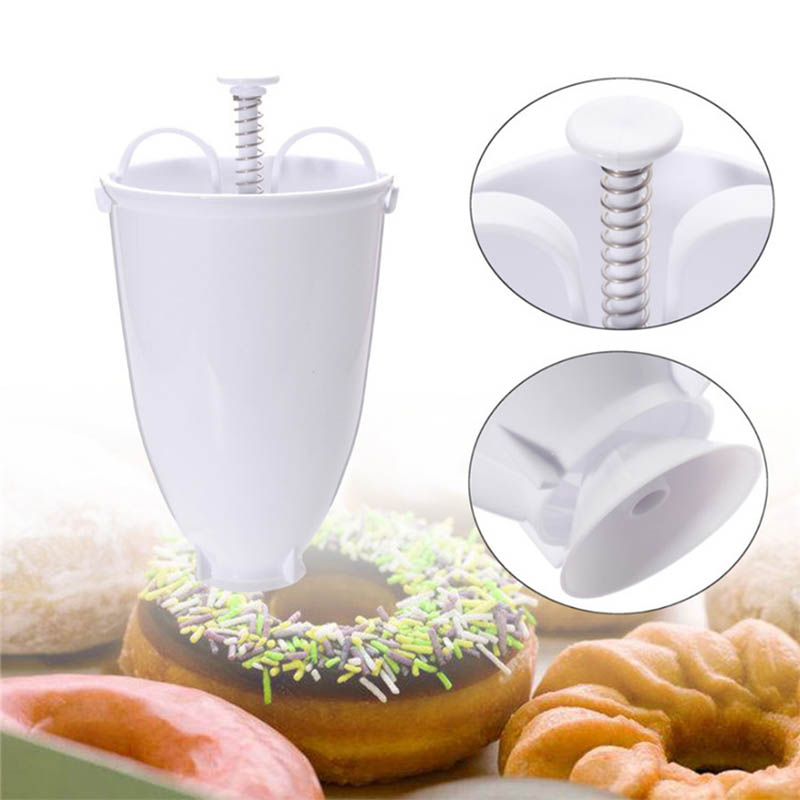 Keuken Gadgets Beslag Bakken Decorating Gereedschap Plastic Donut Maker Donut Cookies Accessoires 1 PC Donut Making Tool Draagbare