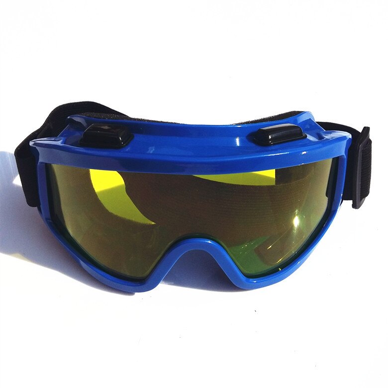 Gafas de esquí UV400 a prueba de viento y polvo, lentes para miopía integradas, gafas para esquiar: Blue yellow