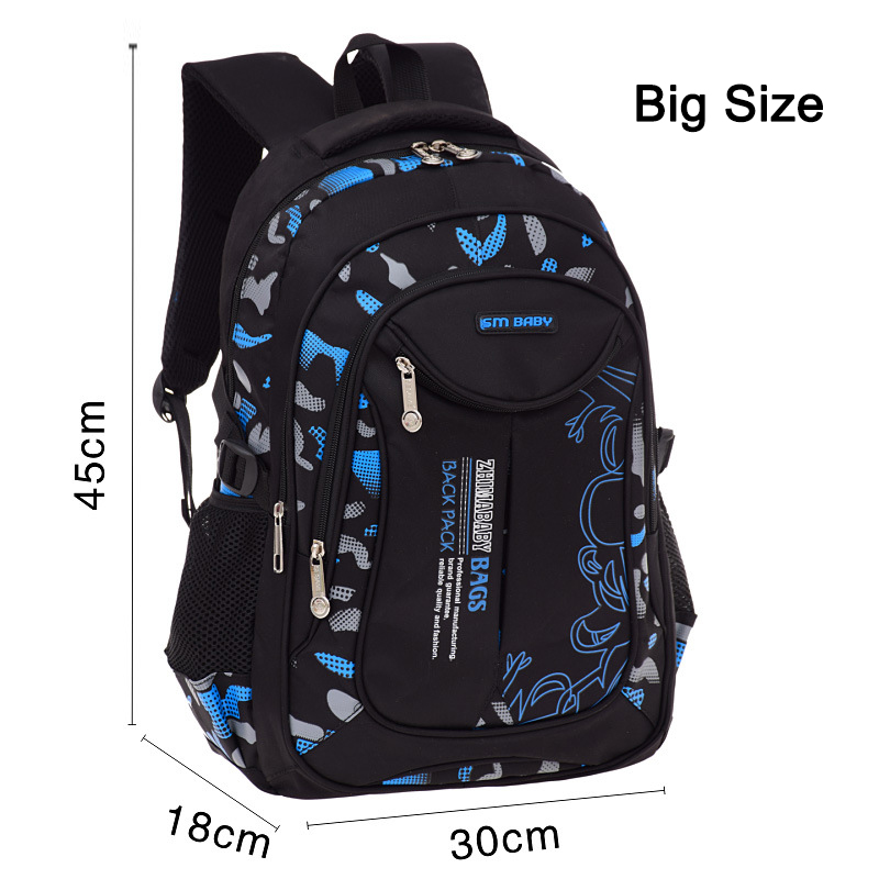 Men's Backpack Schoolbag Waterproof Backpack Students School Bags for Boys and Girls Shoulder Ultralight Casual Travel Backpack: Blue Big