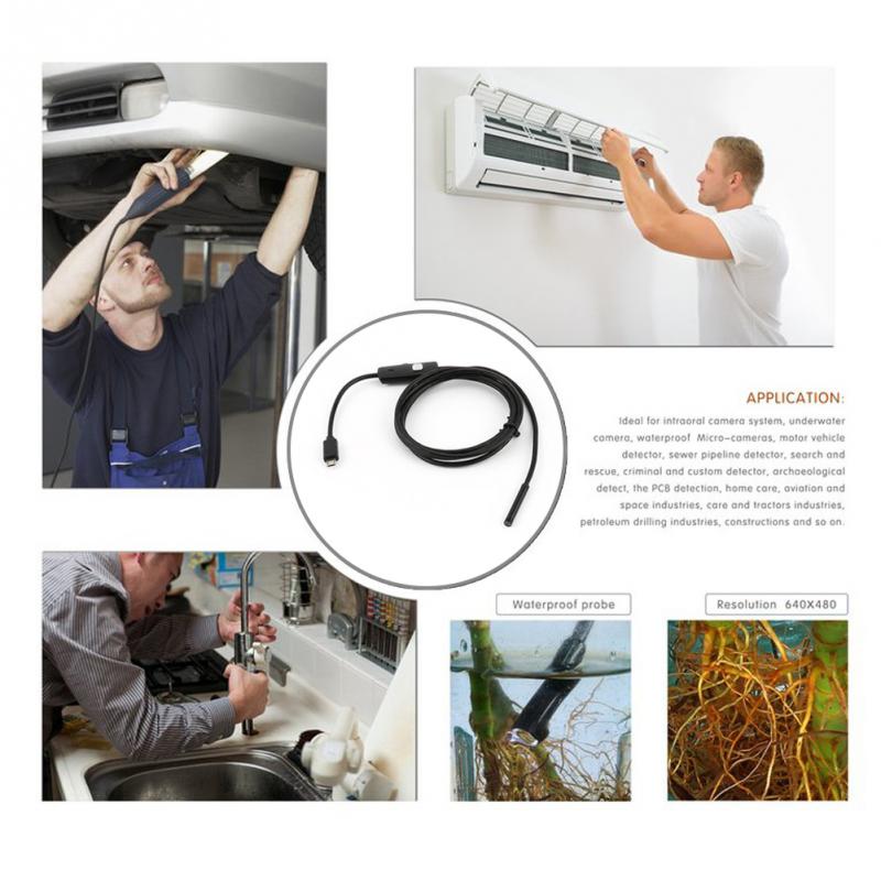 LED Lights Durable Inspection Borescope Multipurpose Endoscope Camera Wireless WiFi CMOS Sensor Industrial For Android