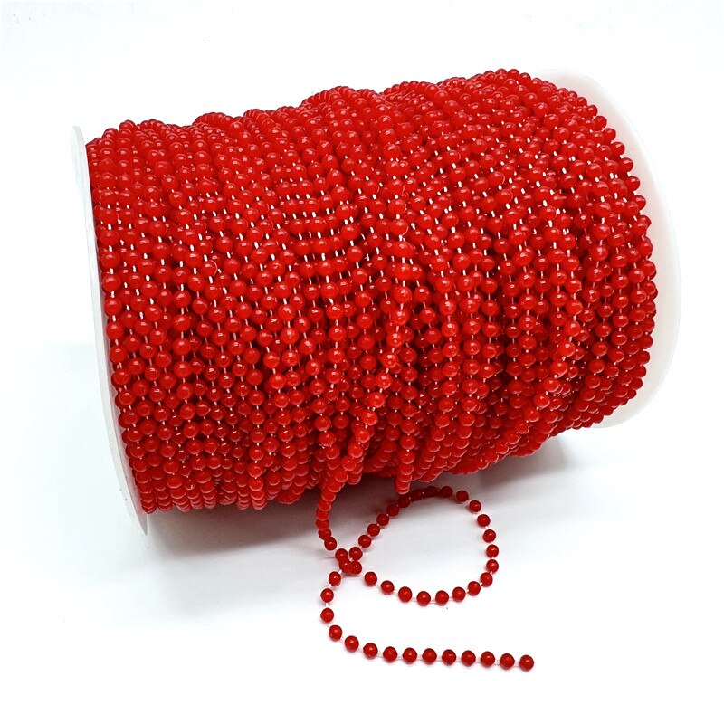 5Yards 2.5mm beads chain Jewelry Chain Sew On Trims Wedding Dress Costume Applique Jewelry Making DIY Accessories