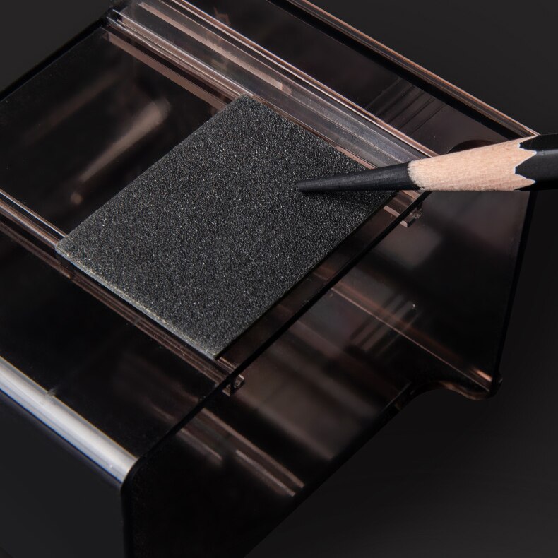 Afilador de lápices para bocetos, manivela de mano con contenedor, herramientas profesionales de pintura, papelería para artistas, suministros escolares