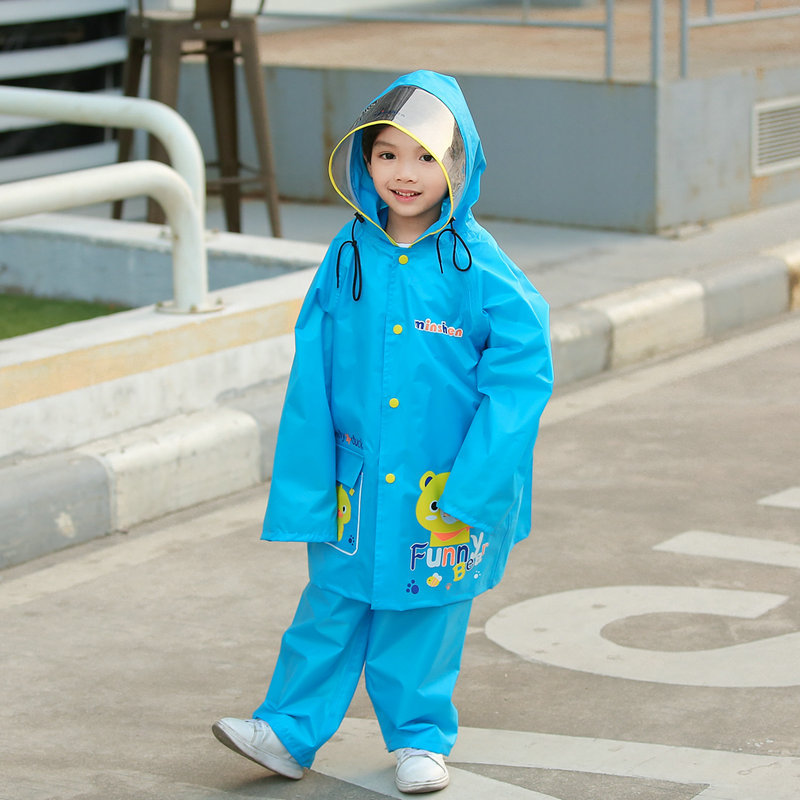 Chubasquero para niños y niñas, poncho de lluvia de dibujos animados, capa bonita, a la