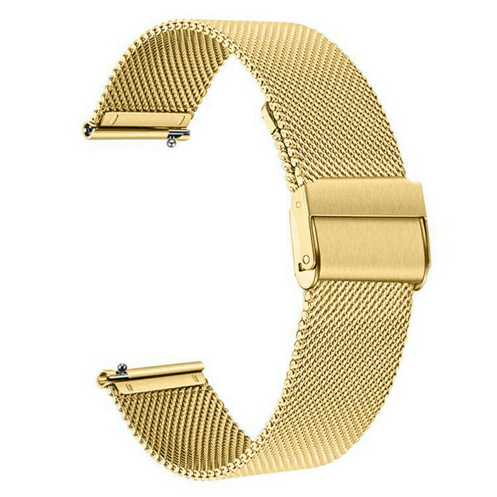 Voor Garmin Venu Sq Bewegen 3 Forerunner 245 645 Muziek Band Quick Release Horloge Milanese Rvs Horlogeband 20Mm horloge Band: Gold