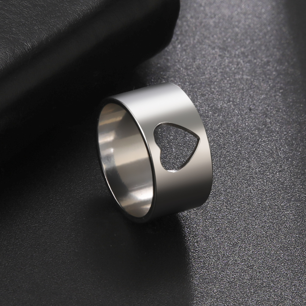 Cooltime kærlighed hjerte ringe til mænd kvinder rustfrit stål par fingerring bryllupsdag 2025 smykker