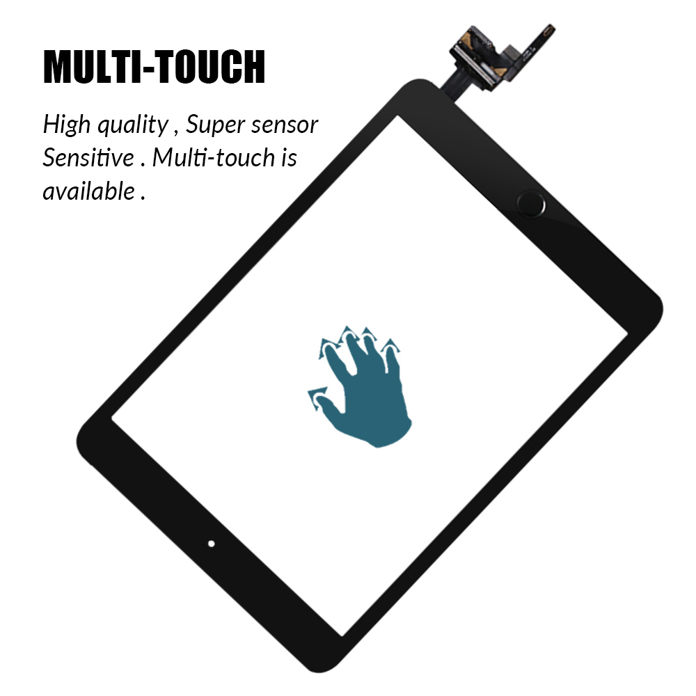 Touchscreen Voor Ipad Mini 3 Mini3 Touch Glas Screen Digitizer Home Knop Met Ic Conector Voor Ipad Mini 3 A1599 a1600 A1601