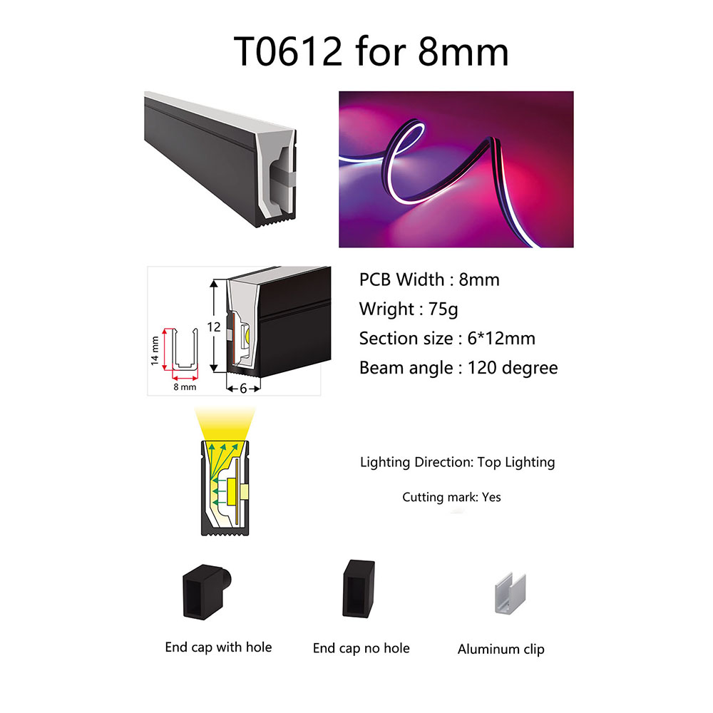 Ws2812b ws2811 led-neonreprör  ws2812 sk6812 ws2813 ws2815 flexibel led-remsa med mjuk kiselgellampa  ip67 vattentät: Avger färg 5 / 3m