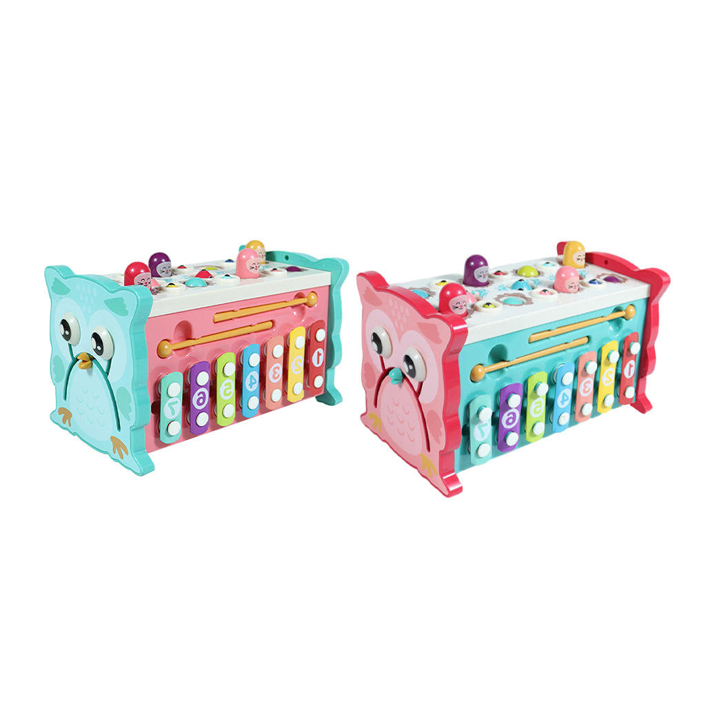 Hammering Pounding Toy Puzzle Game Interactive Toy Hamster Game Drag Toys for Christmas 1-3 Years Old Boys and Girls